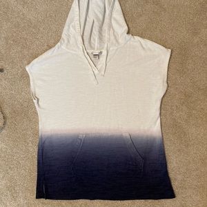 Christopher & Banks sleeveless hooded top varigated color. Size medium.